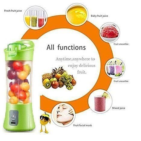 Rechargeable and Portable Blender / Juicer with Sipper, Holder and USB port for Emergency charging of Smartphones