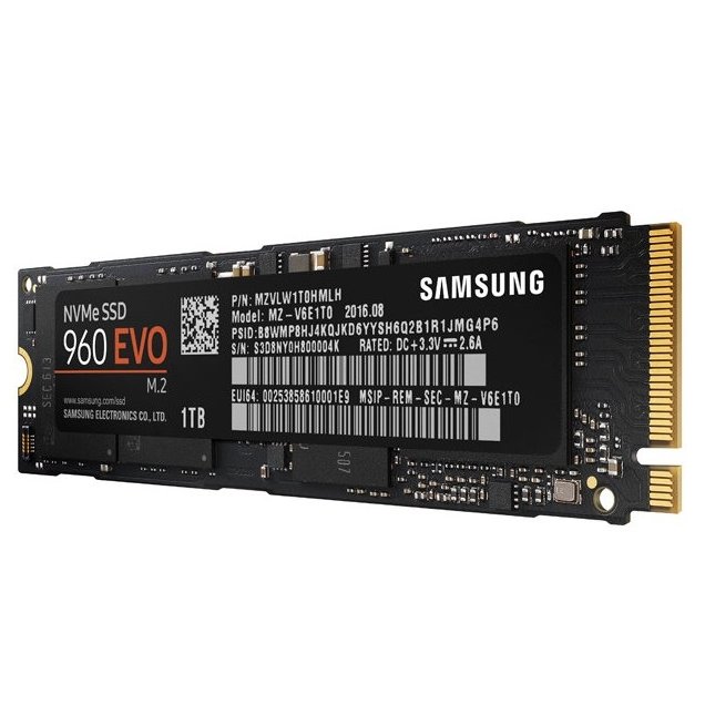 SAMSUNG INTERNAL SSD 960 EVO SERIES - 1TB M.2 NVMe (MZ-V6E1T0BW)