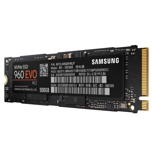 SAMSUNG INTERNAL SSD 960 EVO SERIES - 500GB M.2 NVMe (MZ-V6E500BW)