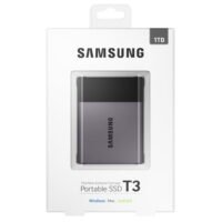 SAMSUNG T3 PORTABLE 1 TB USB 3.0 EXTERNAL SSD MU-PT1T0B/WW