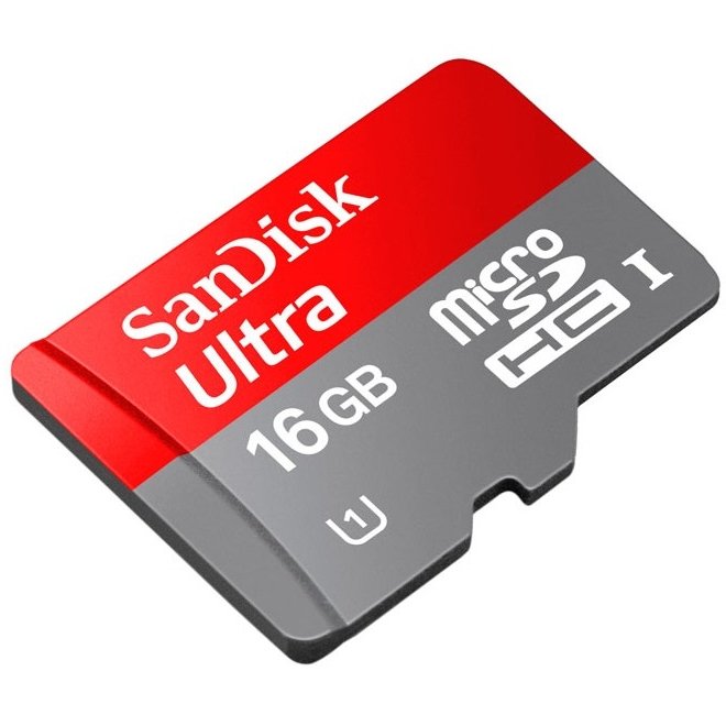 SANDISK MEMORY CARD MICRO SD ULTRA 16GB CLASS 10