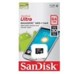 SANDISK MEMORY CARD MICRO SD ULTRA 64GB CLASS 10