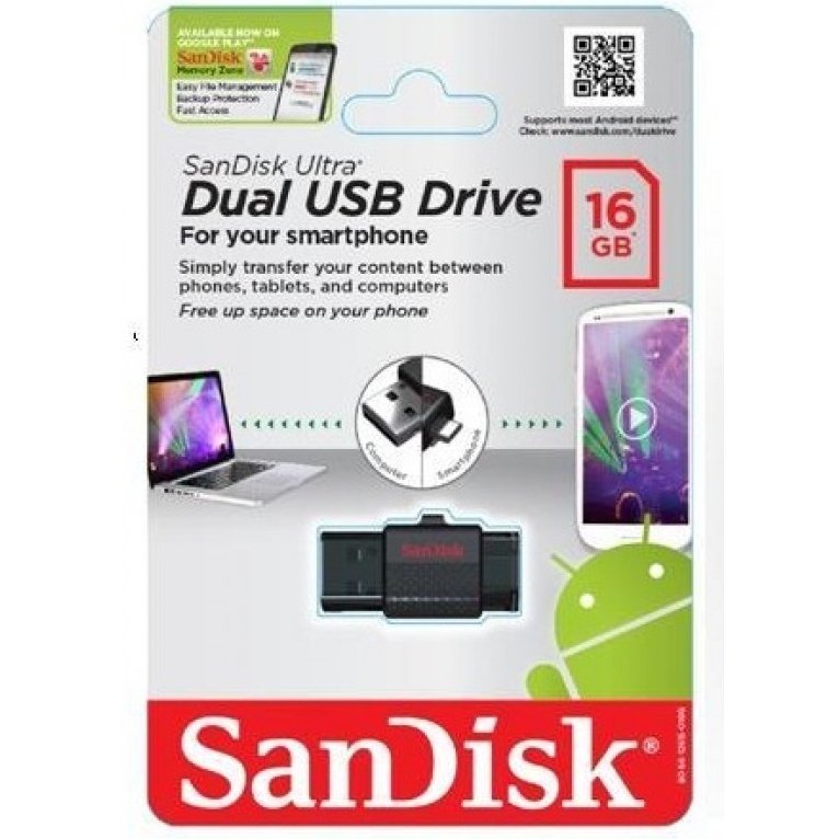 SANDISK PEN DRIVE 32GB DUAL DRIVE USB 2.0