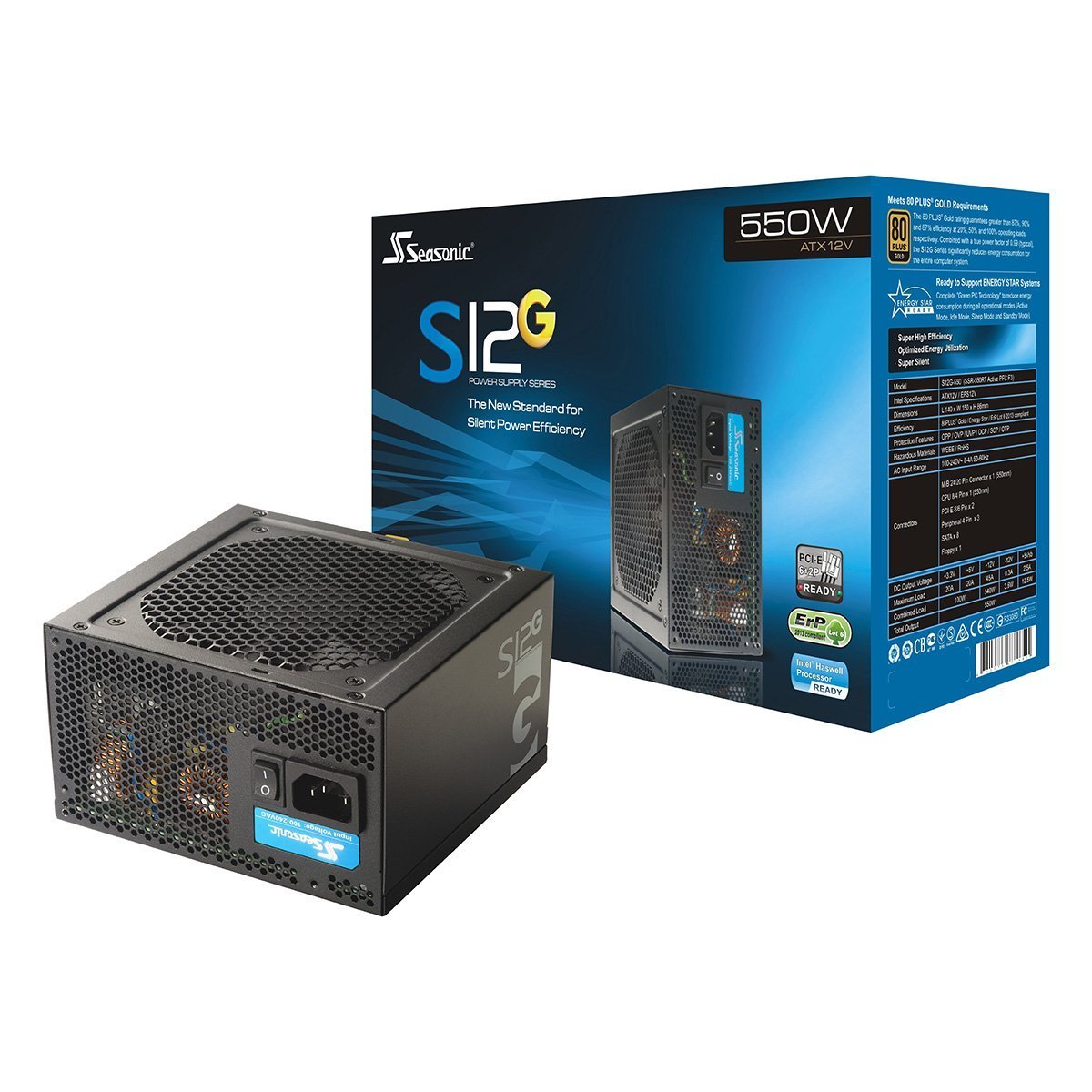 SEASONIC S12G-550 SMPS -- S12G SERIES 550 WATT 80 PLUS® GOLD CERTIFICATION