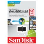 SanDisk Ultra Dual USB Drive 3.0, SDDD2 16GB, USB3.0, Black, USB3.0/micro-USB connector Pen Drive