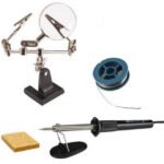 Soldering Starter Tool Kit - 30W Iron / Solder / Sponge & Helping Hand