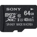 Sony 64GB microSDXC Class 10 UHS-1 Memory Card