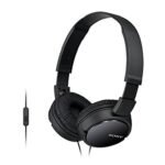 Sony MDR-ZX110AP On-Ear Stereo Headphones with Mic (Black)