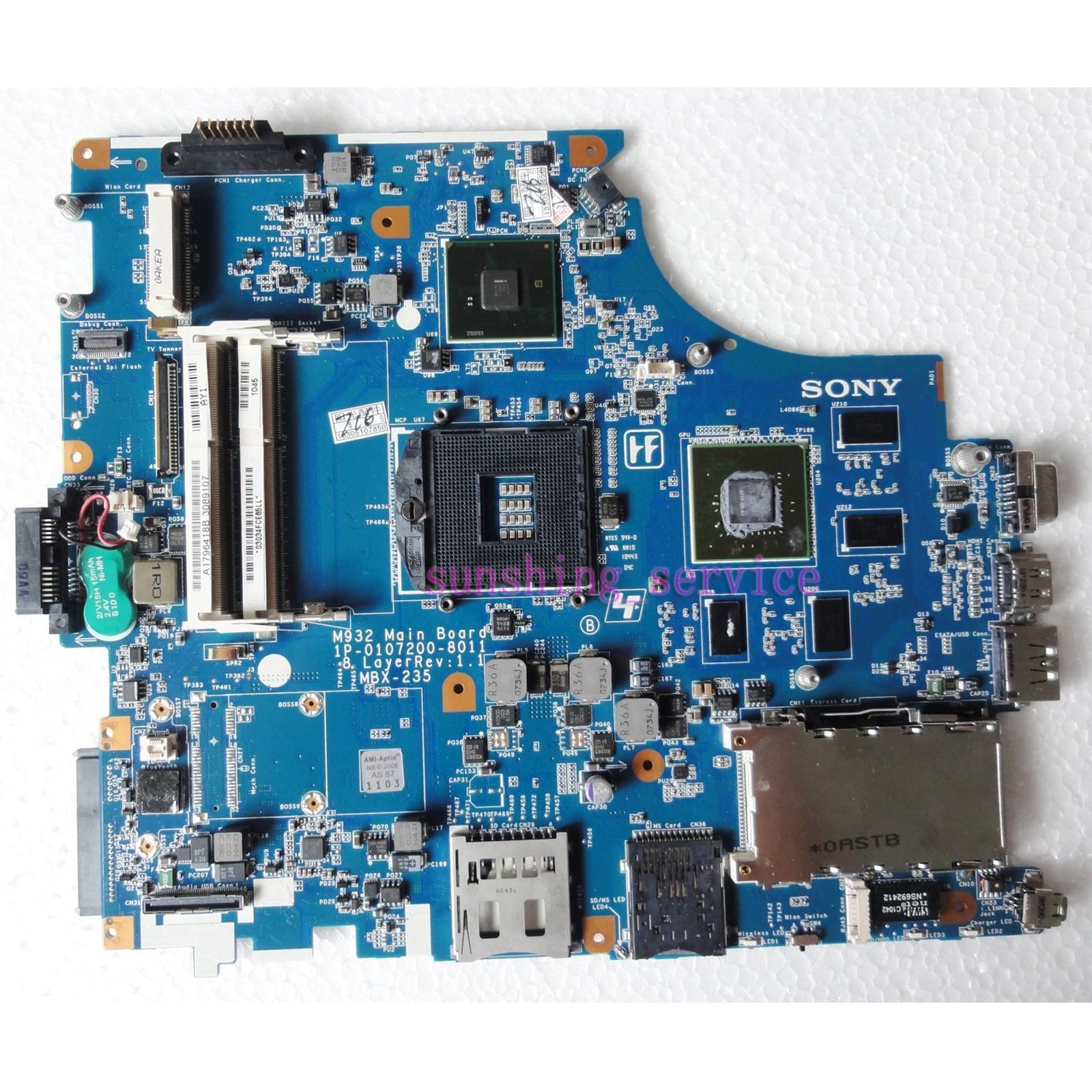 Sony VPC-F Laptop Notebook Motherboard Intel MBX-235 A1796418B 1P-0107200-8011