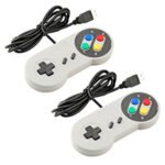 Super Game Controller SNES USB Classic Gamepad [2-Pack] for PC MAC Games for Win98/ME/2000/2003/XP/Vista/Windows7/8/ Mac os