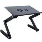 T8 Laptop Table with FAN, adjustable height and shape locking feature for laptop and other multipurpose use