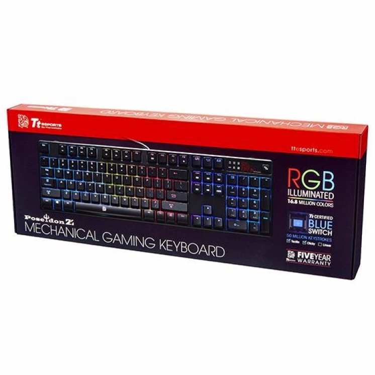 THERMALTAKE TT ESPORTS MECHANICAL GAMING KEYBOARD POSEIDON Z BLUE SWITCH