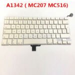 UK QWERTY Standard Keyboard for Macbook Pro 13'' A1342 2009 2010 Unibody MC207 MC516 Keyboard with Power Button OEM