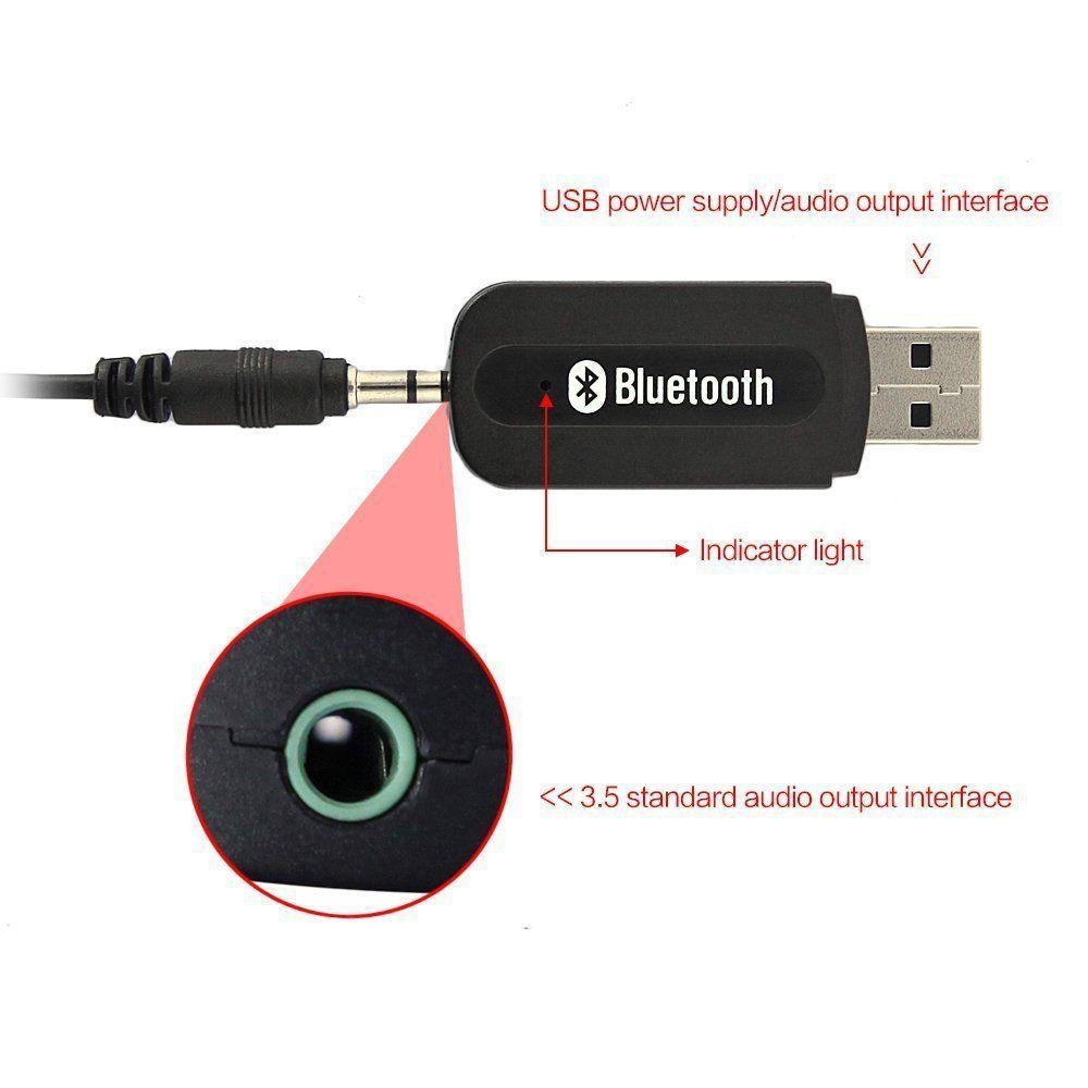 USB Bluetooth reciever (BT-B) with aux for Speakers, Car, Home theatre, Wire headset etc