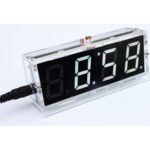 White LED Electronic Clock Microcontroller Digital Clock Time Thermometer DIY Kit With PDF Tutorial