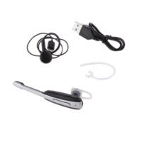 Wireless Bluetooth Headset with Mic Stereo Handsfree Headphones Sliver