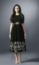 Black Georgette Embroidered Salwar Suit