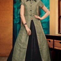 Grey & Black Designer Embroidered Lehengas