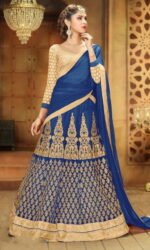 Blue & Golden Sentoon Embroidered Lehengas
