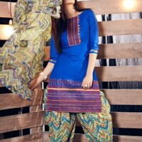 Blue Embroidered Salwar Suit