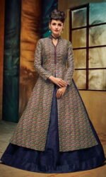 Navy Blue Designer Embroidered Lehengas