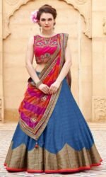 Banglori Silk Magenta Lehnga with Jari Work