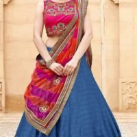 Banglori Silk Magenta Lehnga with Jari Work