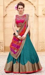 Banglori Silk Magenta Lehnga with Jari Work