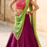 Banglori Silk Purple Lehnga with Jari Work