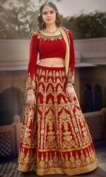 Banglori Silk Maroon Red Designer Heavy Work Lehnga