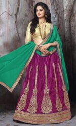 Parpule & Golden Embroidered Lehengas Choli