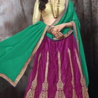 Parpule & Golden Embroidered Lehengas Choli