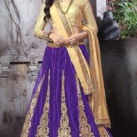 Parpule & Golden Embroidered Lehengas Choli