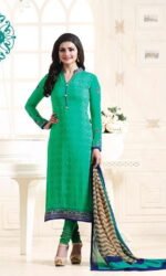 Green Embroidered Salwar Suit