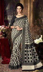 Black & Grey Silk Embroidered Sarees