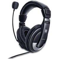 iBall Fluid20 USB On Ear Wired With Mic Headphone Black