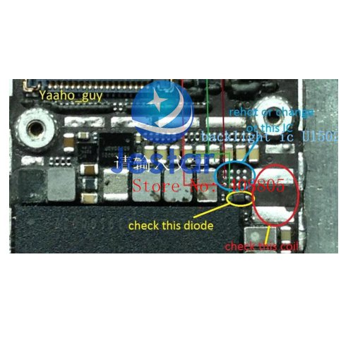 iPhone 6 6G & 6plus Backlight IC U1502 , Coil L1503, D1501 + fuses filters Fl2024