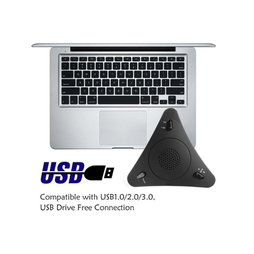 OSCO USB Recording Mic Desktop Conference Microphone Speaker Audio Pickup High Range - Image 3