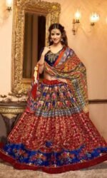 Navy Blue Embroidered Lehengas
