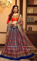 Orange Embroidered Lehengas