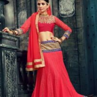 Red  Embroidered Lehengas Choli