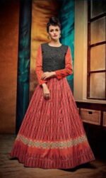Red & Orange Designer Embroidered Lehengas