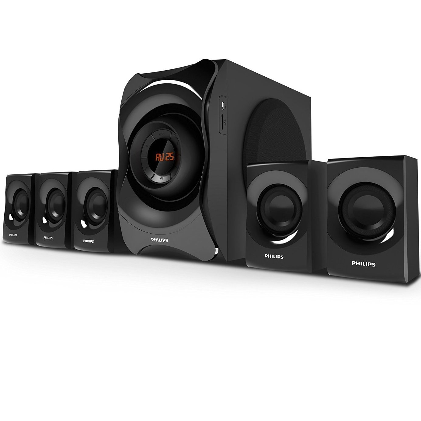 Philips SPA8000B/94 5.1 Multimedia Speaker System (Black) - Image 2