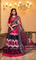 Pink Embroidered Lehengas