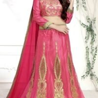 Pink Embroidered Lehengas Choli
