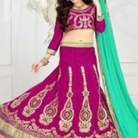 Pink Embroidered Lehengas Choli