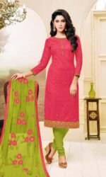 Gajari & Green  Pure Cotton Embroidered Salwar Suit