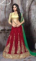Red & Golden Embroidered Lehengas Choli