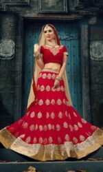 Red & Golden Embroidered Lehengas Choli
