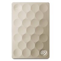 Seagate 2 TB Wired External Hard Disk Drive with 200 GB Cloud Storage  (Gold, Mobile Backup Enabled)
